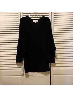 Charles Henry Bell Sleeve Dress Womens S Polyester Blend Made In USA